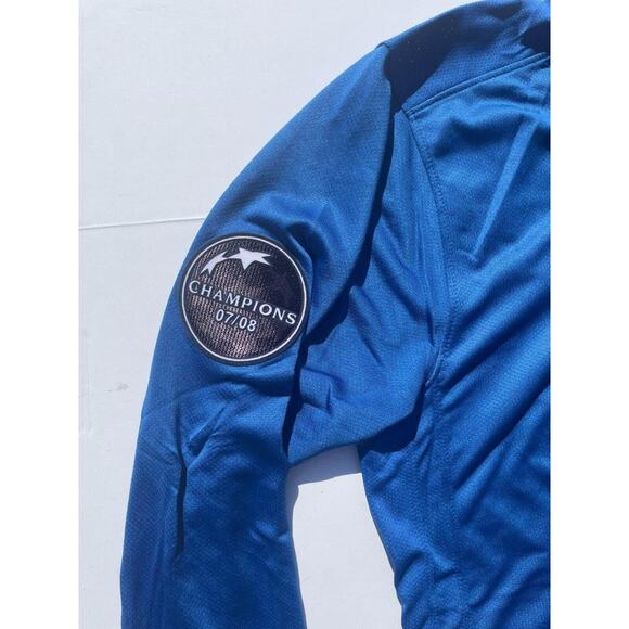 Cristiano Ronaldo 2008-2009 Away Blue Manchester United UCL Long Sleeve Jerse - Picture 7 of 8